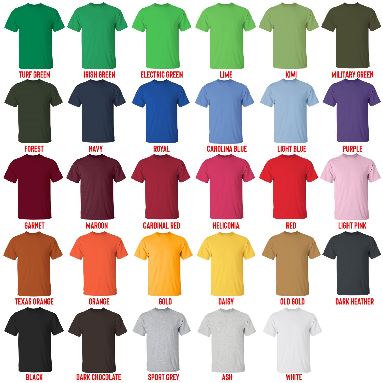 t shirt color chart - Beastars Shop